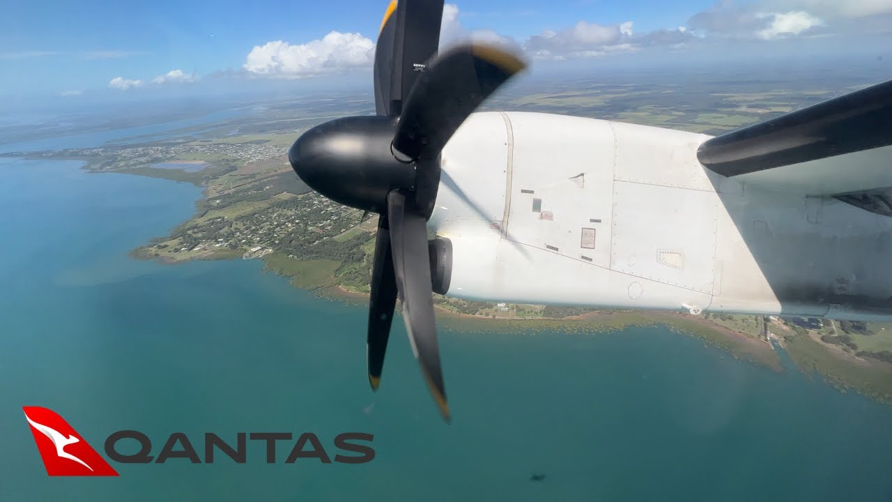 Full Flight - Hervey Bay to Brisbane QantasLink QF2375 Dash 8 Q400