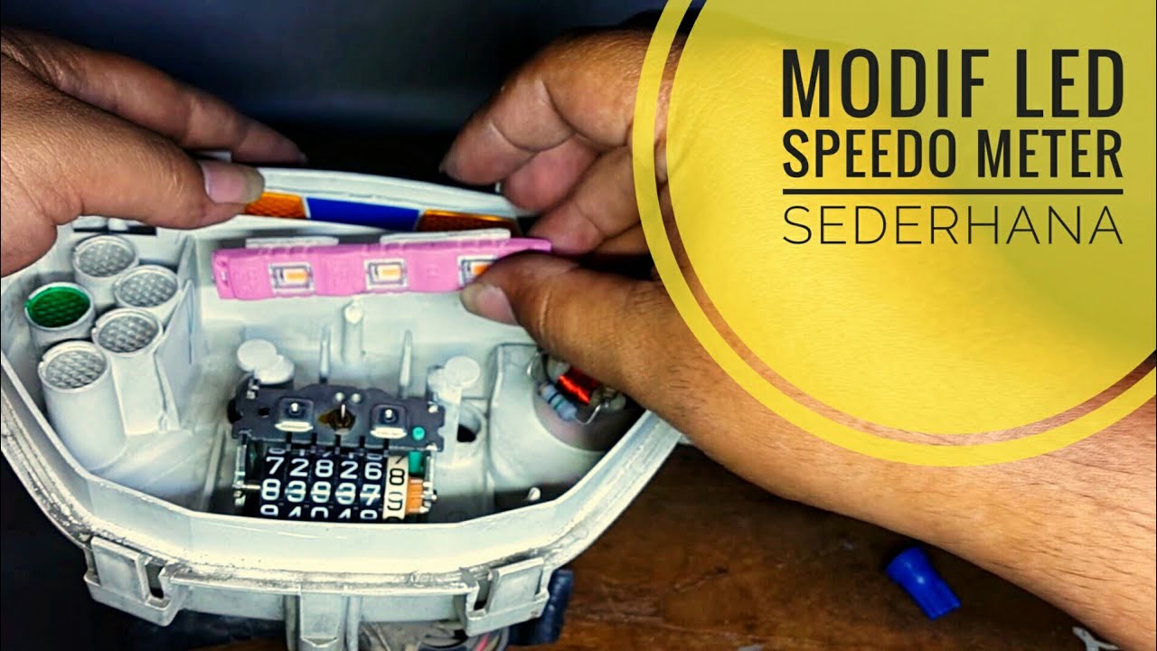 Ganti lampu speedo meter pakai LED strip