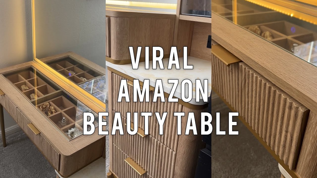 VIRAL AMAZON VENITY Modern Makeup Vanity Desk / Dressing Table review