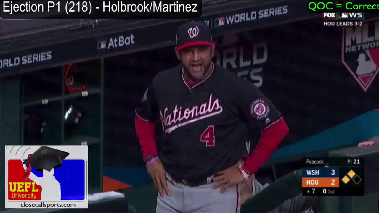 Ejection P1 (218) - Sam Holbrook Ejects Dave Martinez in the World Series