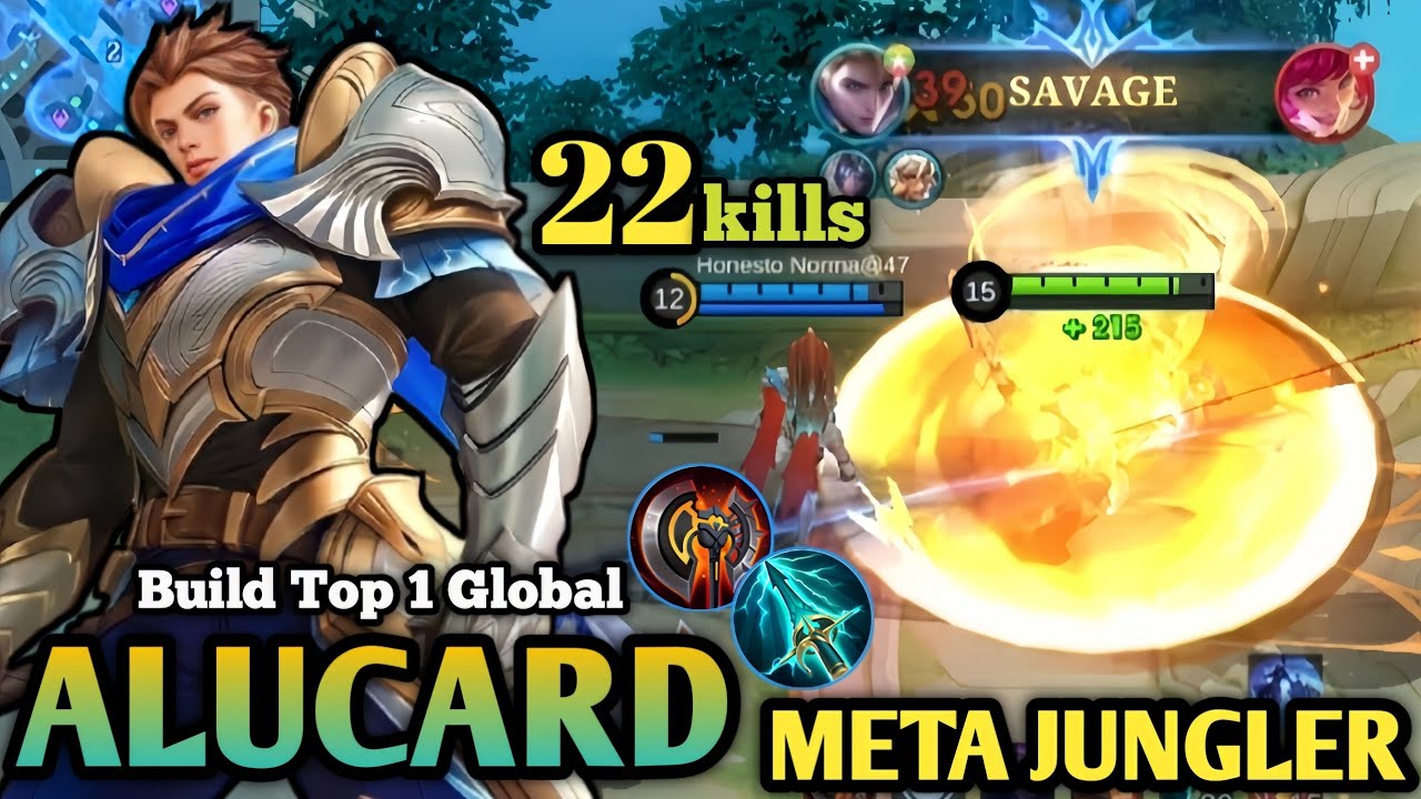 22Kills + SAVAGE!! Alucard OP Meta Jungler Monster 💀!! - Top 1 global build Alucard ~ MLBB 