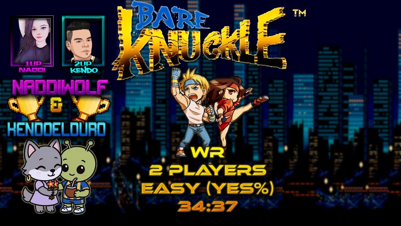Streets of Rage - WR - 2 Players - Easy (Yes%) - 34:37 | With @naddiwolf