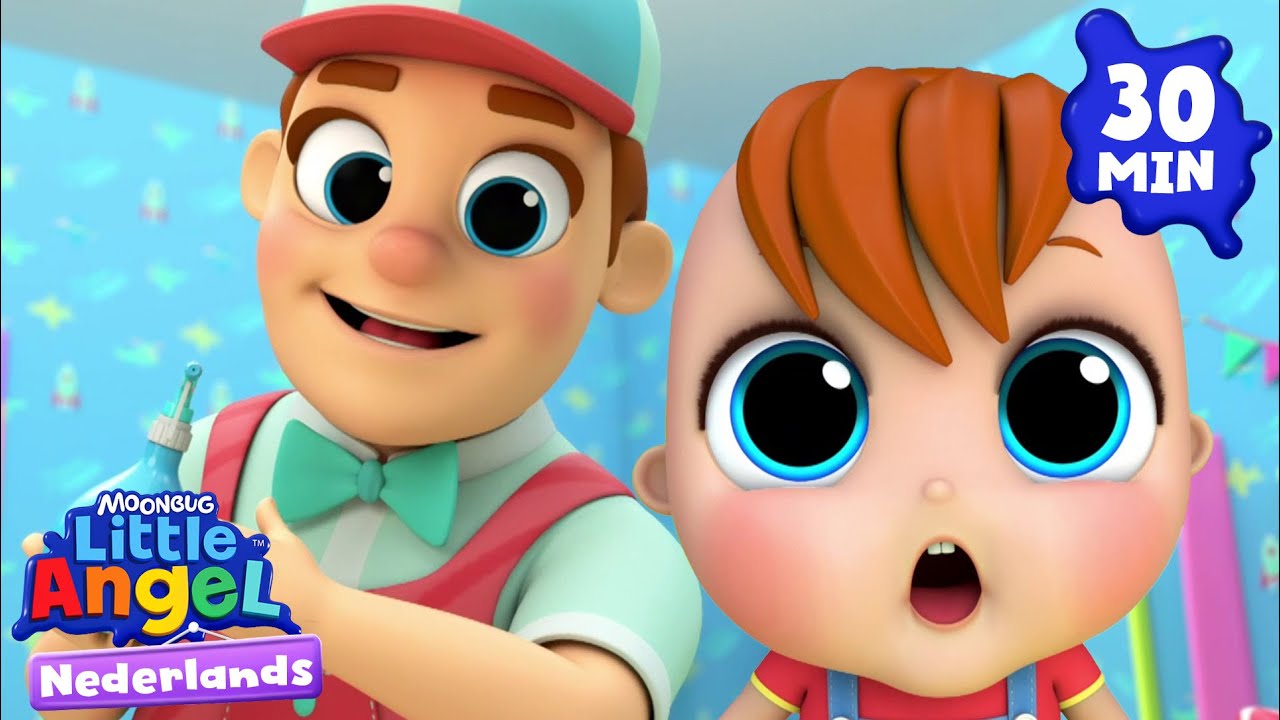Jantje eerste knipbeurt | Little Angel | Moonbug Kids Nederlands - Kindertekenfilms