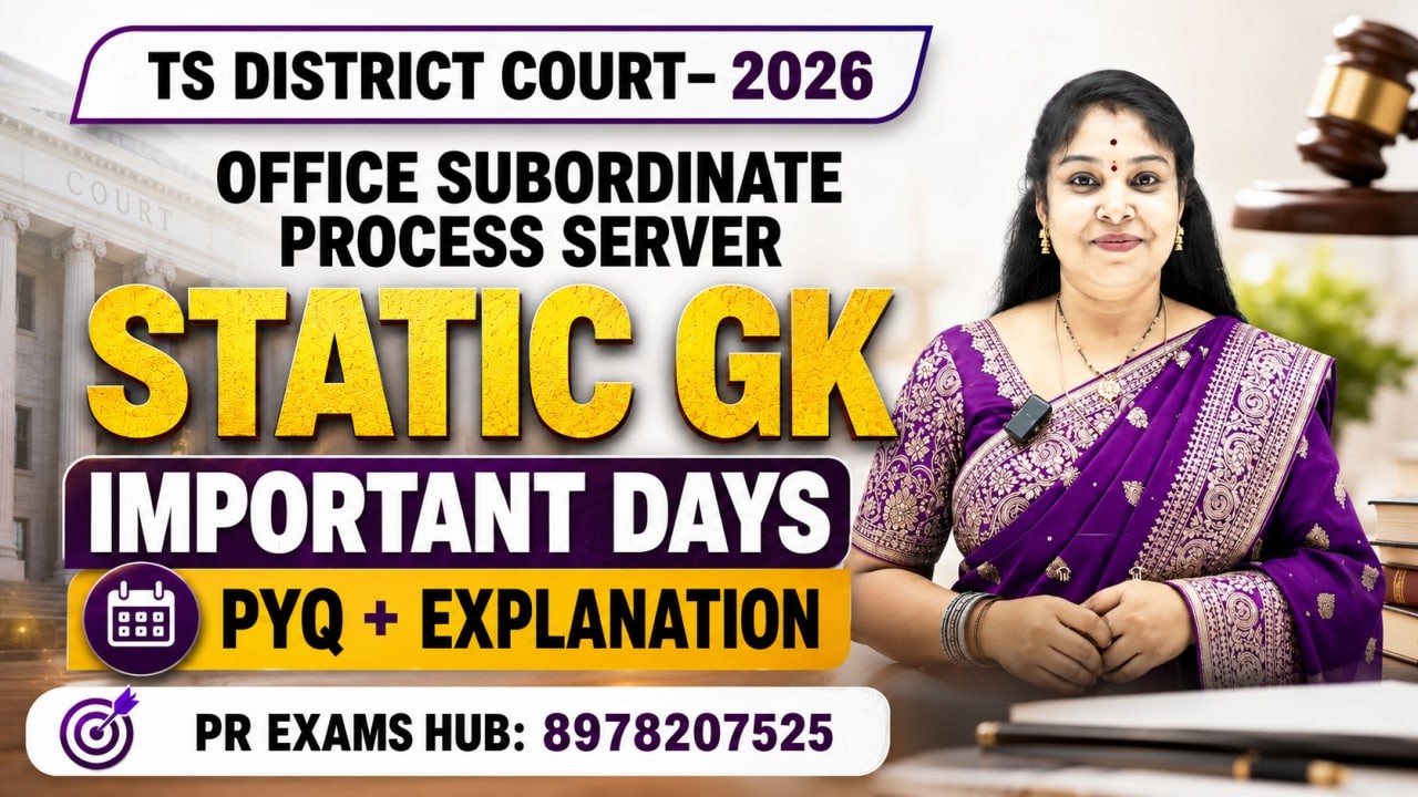 Office Subordinate & Process Server 2026 | Important Days MCQs Explained | Static GK Special Class |