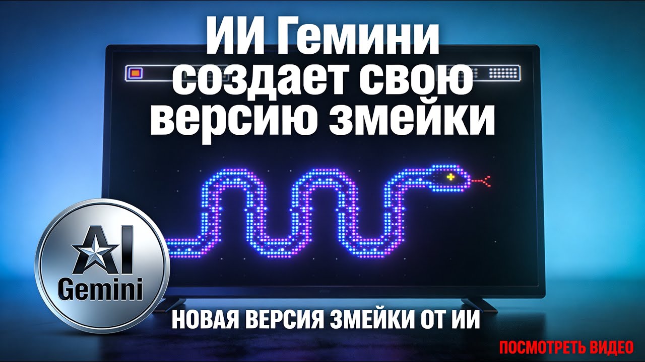 ИИ СОЗДАЕД ЗМЕЙКУ/Gemini 3 pro!!!