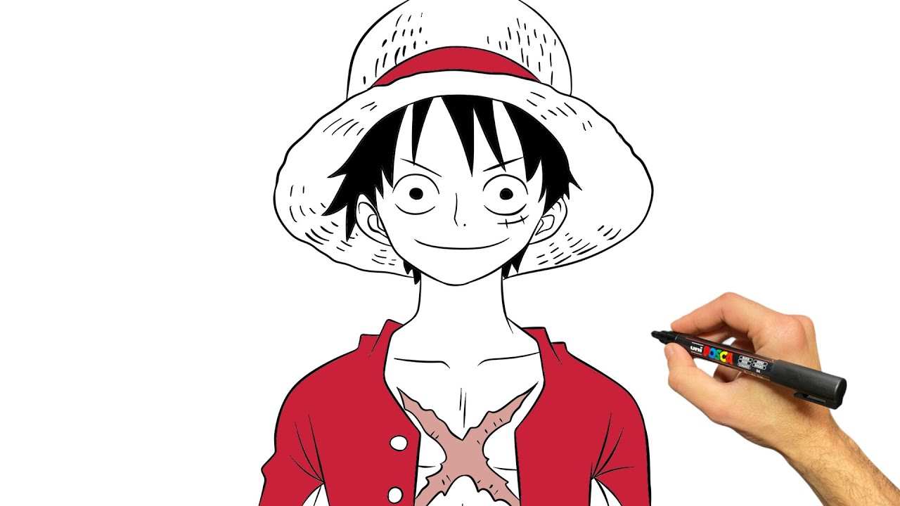 Drawing Monkey D. Luffy (Easy) | Step by Step One Piece Art Tutorial
