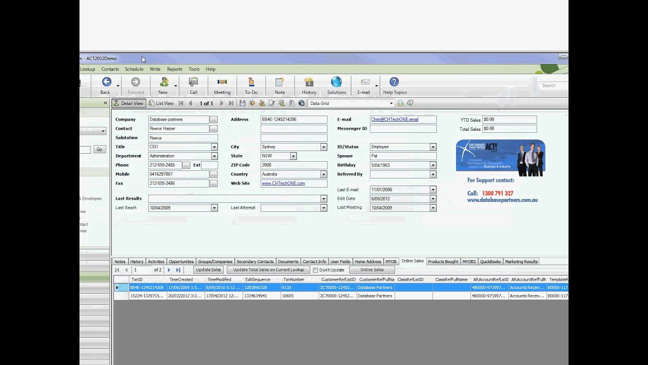 Sage ACT! - Import data from the Web!