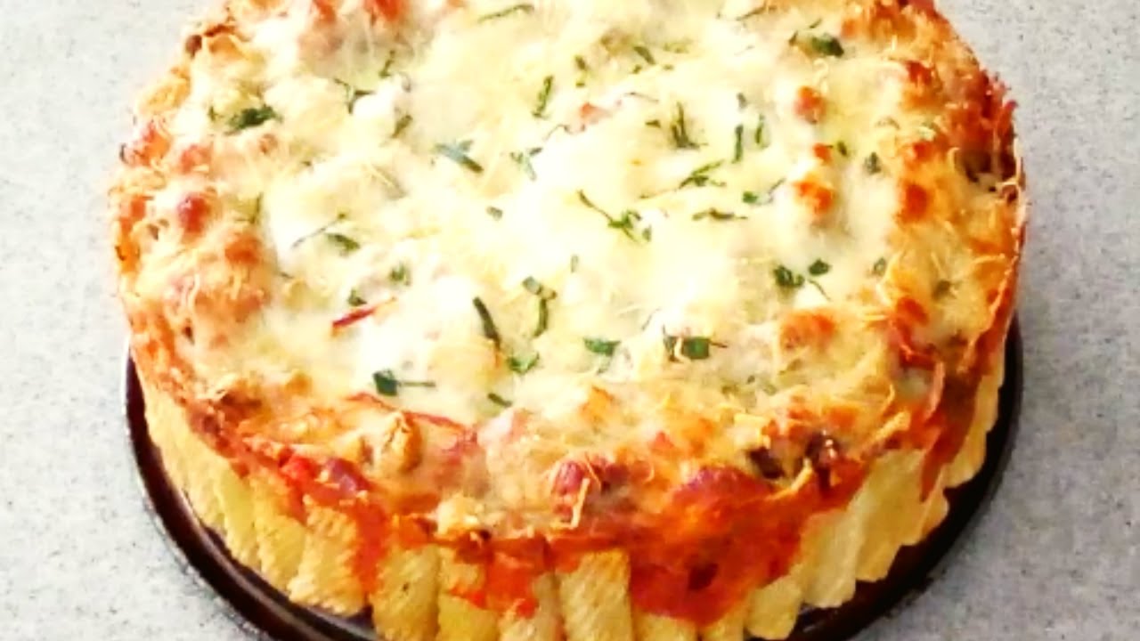 Honeycomb Pasta Cake Viral TikToc Recipe Rigatoni Pasta