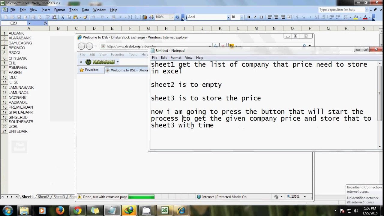 Stock exchange LIVE Data/price feed Scraping/extraction