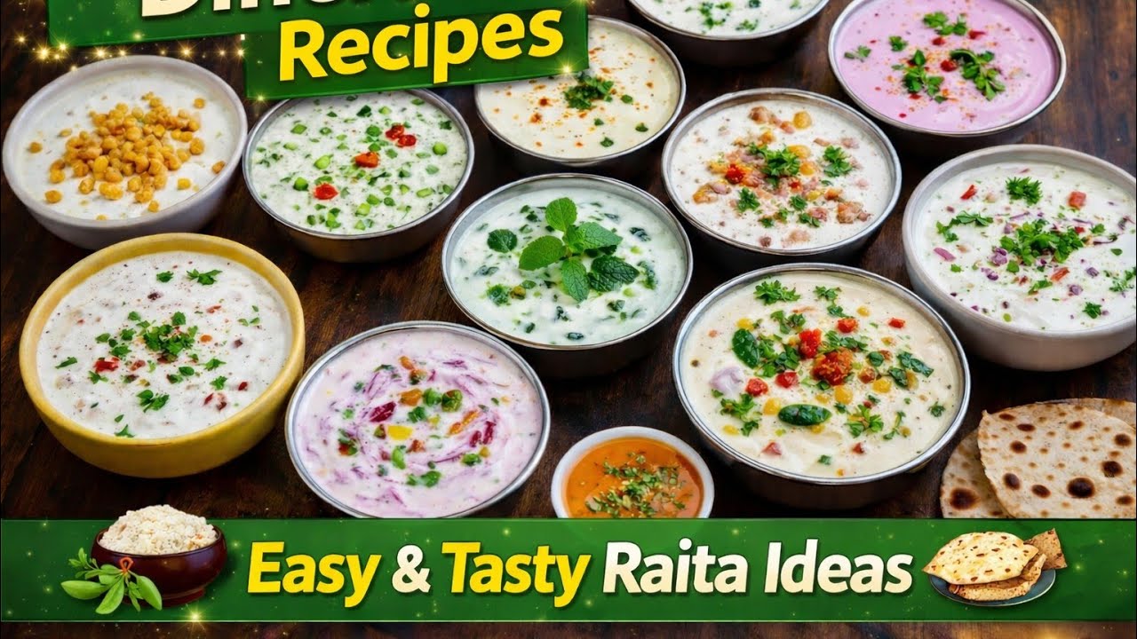 Different Types of Raita Recipes | Easy Homemade Raita Ideas 🥣 | Quick Indian Side Dish