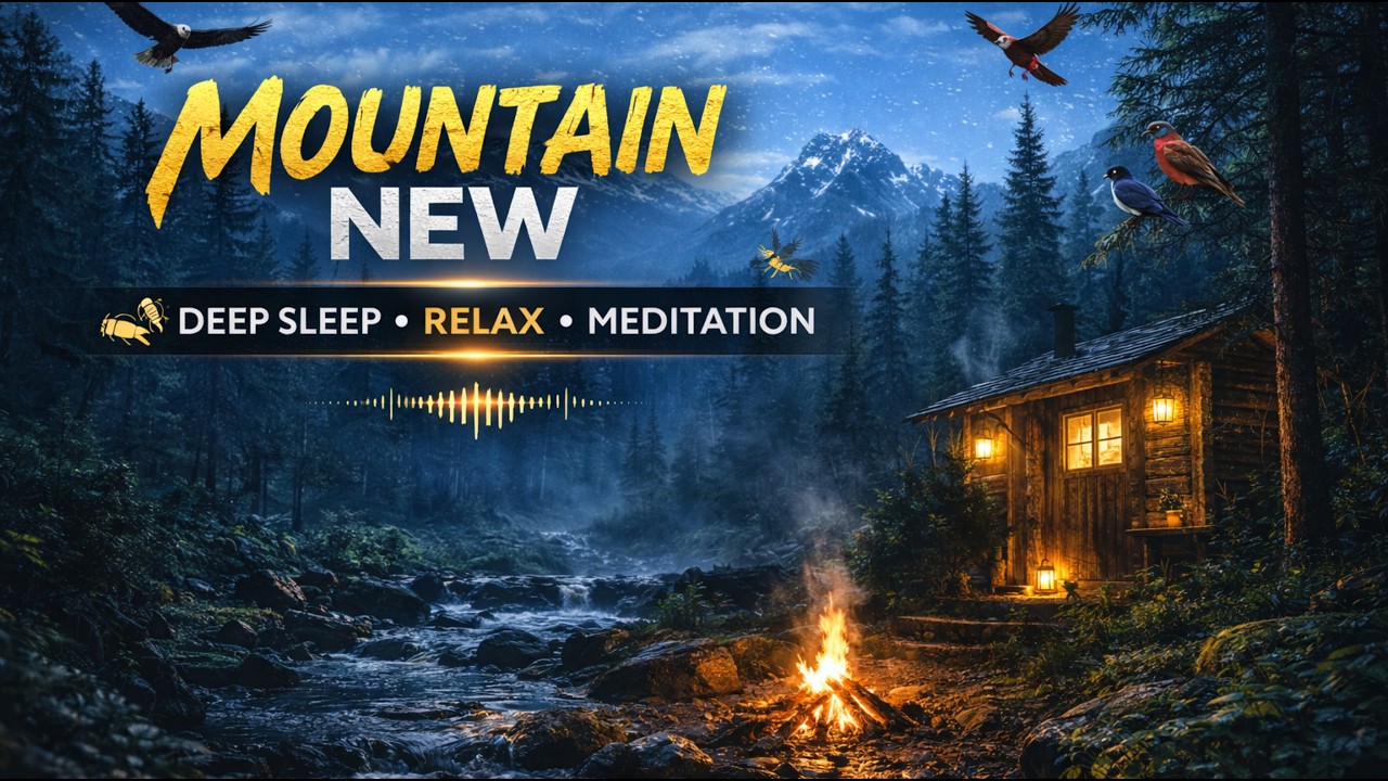 Monsoon Rain & River Sounds at Jungle Cabin 🔥 Rainforest Night Ambience for Deep Sleep