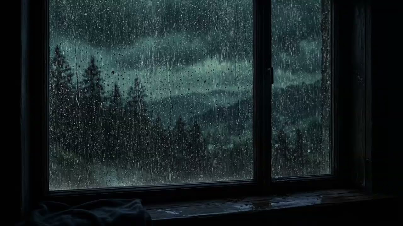 Fall Into Sleep Instantly with Relaxing Piano & Rain Sounds in Bedroom - Stress Relief + Anxiety