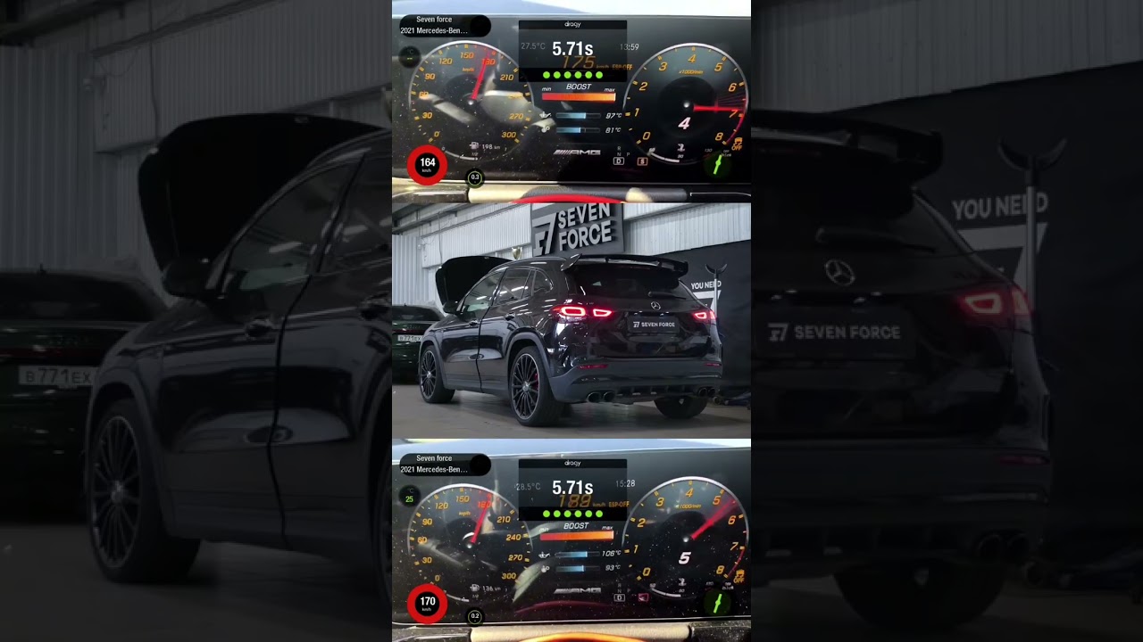До/после stage 1 на Mercedes GLA 45s AMG