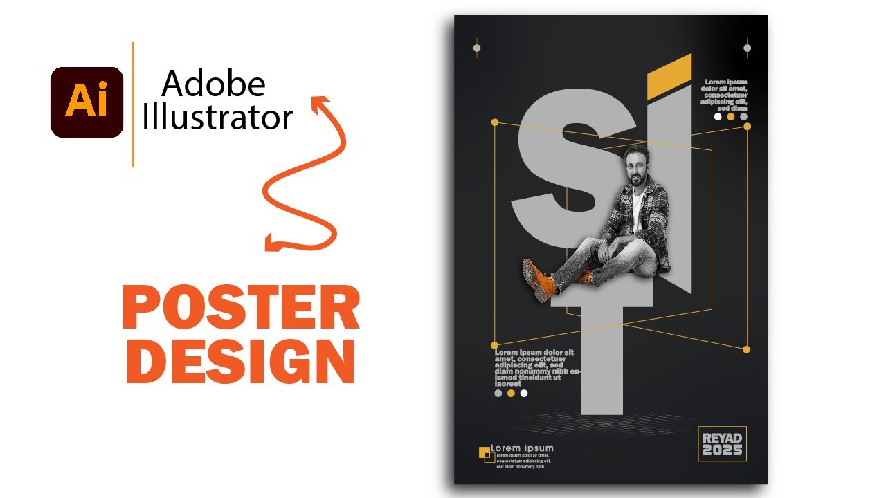 Adobe Illustrator Poster Design Tutorial | Modern Graphic Design Techniques 2025