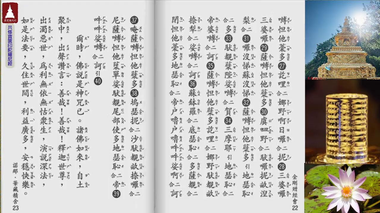 圓覺彌陀村  共修《一切如來心秘密全身舍利寶篋印陀羅尼經》、咒