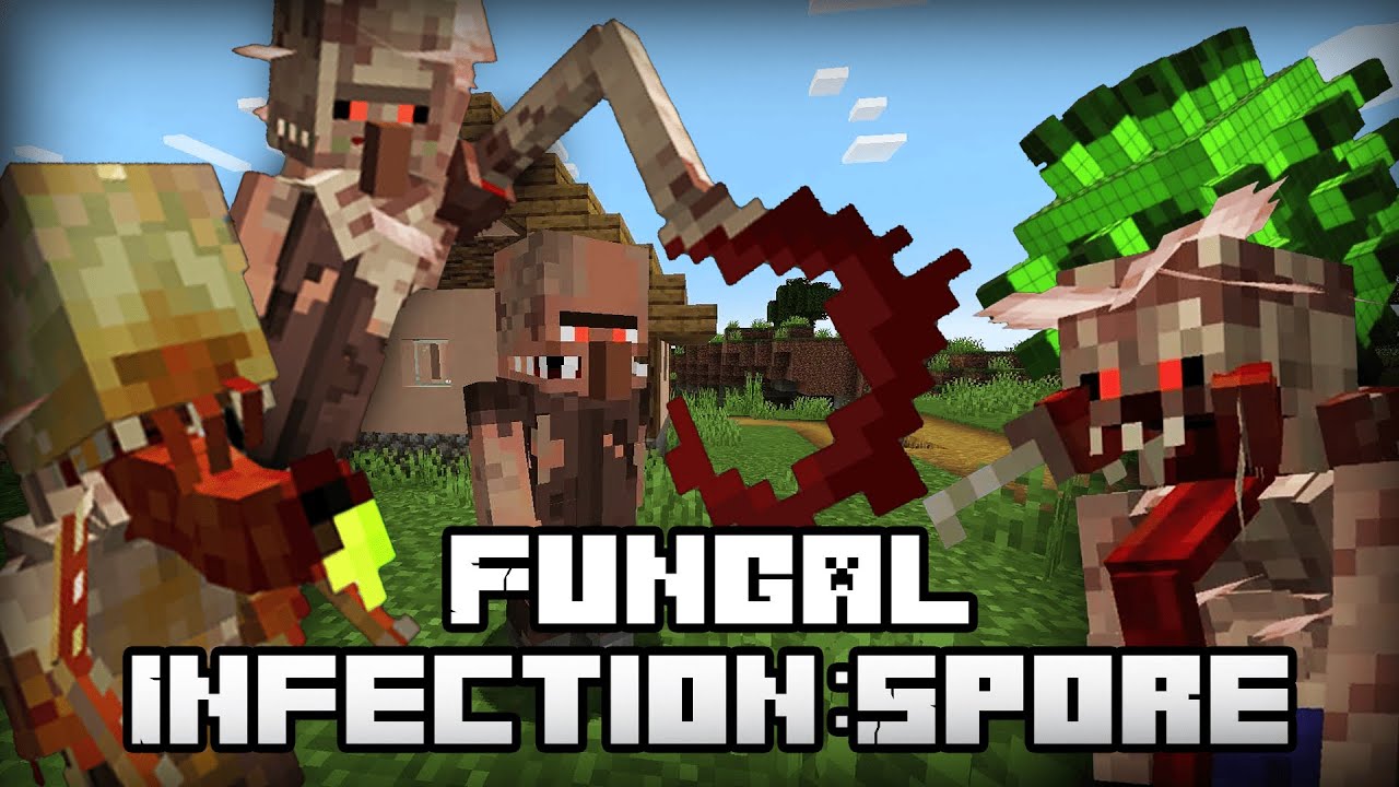 Лучший Зомби Мод Minecraft | fungal infection spore обзор