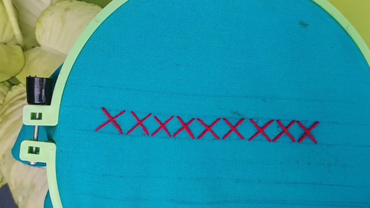 Cara Membuat Tusuk Silang (Cross Stitch) Jahitan Sulam Tangan, Hand Embroidery For Beginner