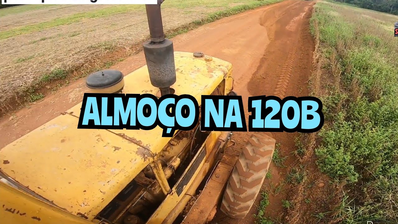 ALMOÇO NA 120B / Motoniveladora caterpillar grader niveleuse motoconformadora patrola road grader