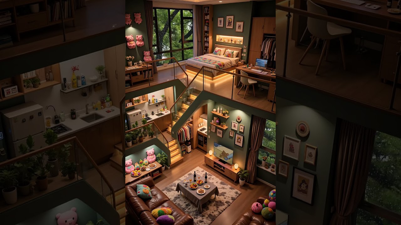 Wholesome Loft for Rainy Days 🌧️🧸 | Cozy Healing Space#naturelovers #ytstudio