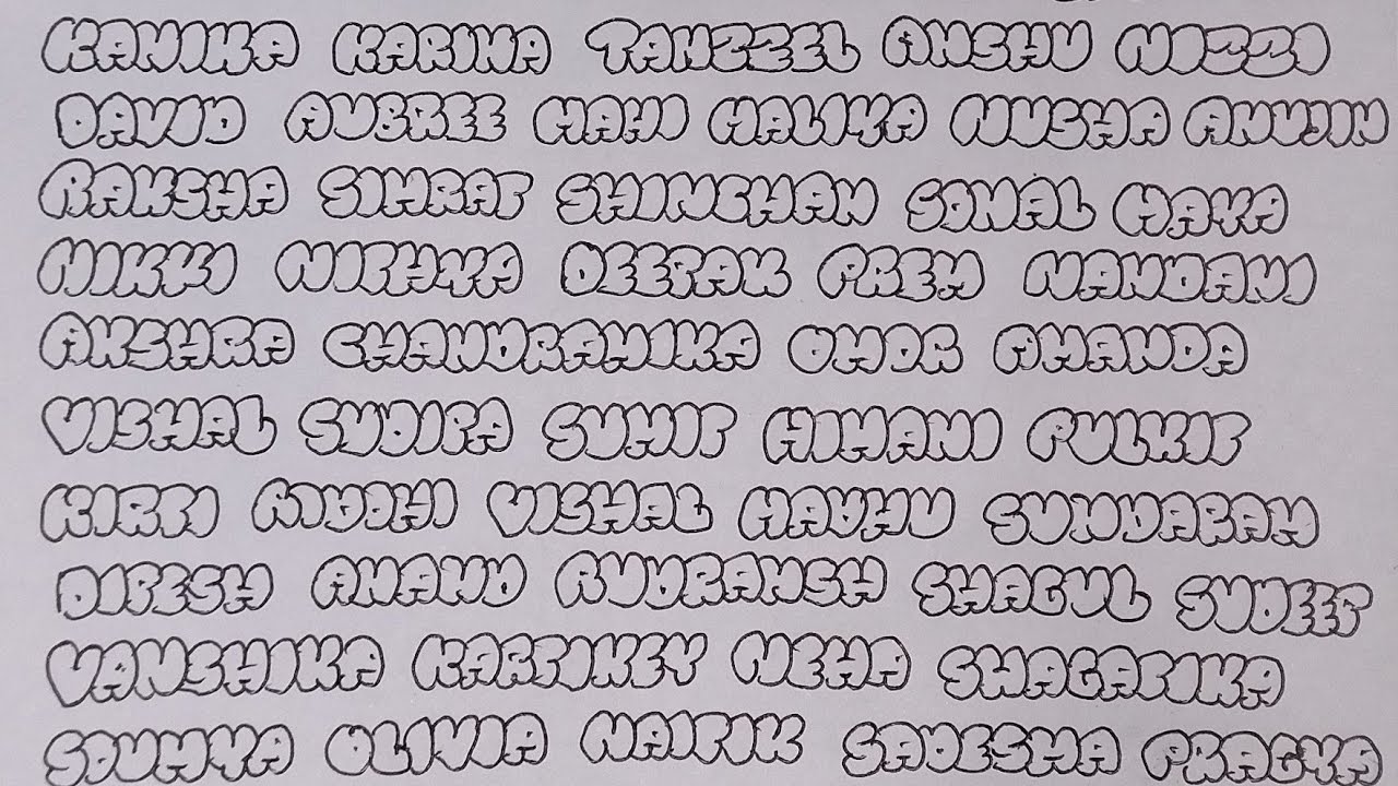 Comment Your Name & Get Bubble Letter Art LIVE 🔴 Darklightarts143#calligraphy #art #fonts #artlovers