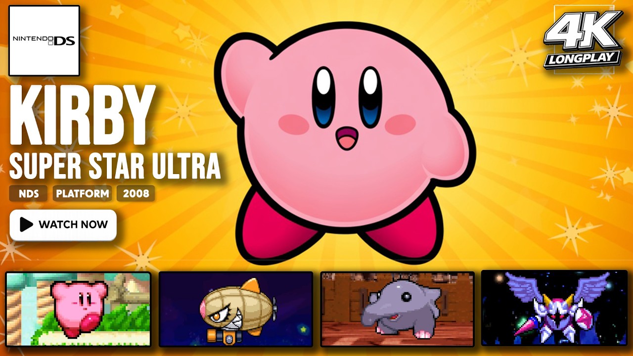 [NDS Longplay] Kirby: Super Star Ultra | Full Game Walkthrough | 4K