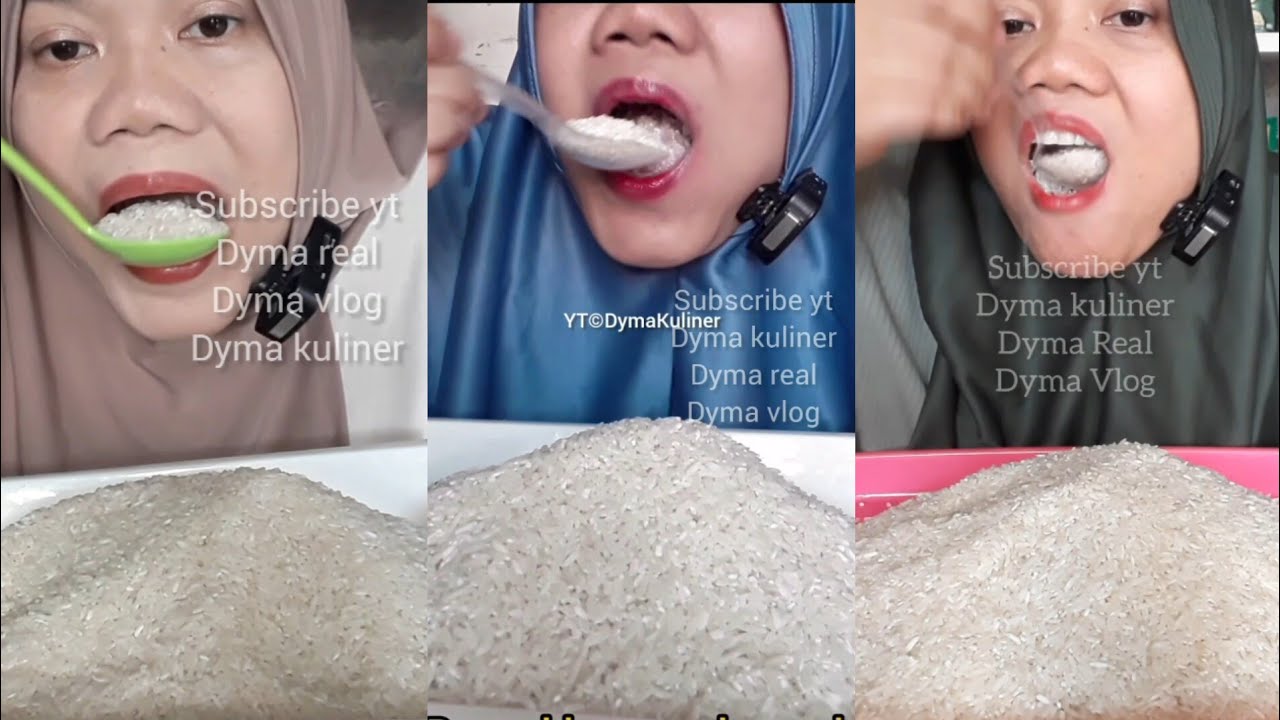 DYMA KULINER 💕Kompilasi DiNampan #Shorts ASMR RAW RICE EATING💕 #mukbang @Dymareal @dymaaaaa