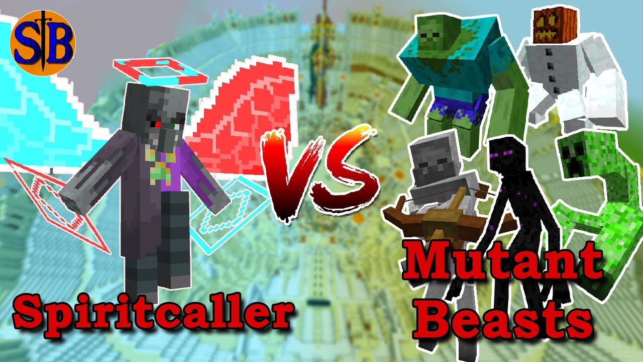 Spiritcaller (spiritcaller backport) vs Mutant Monsters | Minecraft Mob Battle