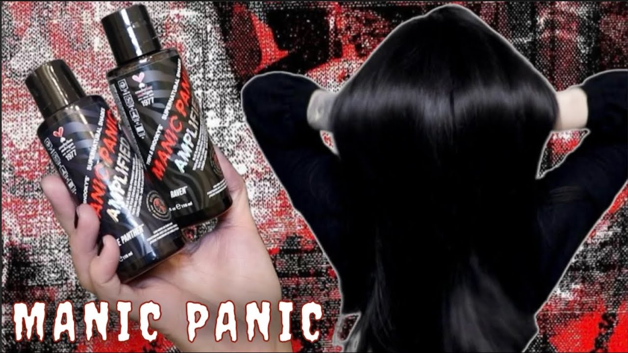 dying my hair BLACK 🖤 // manic panic amplified raven
