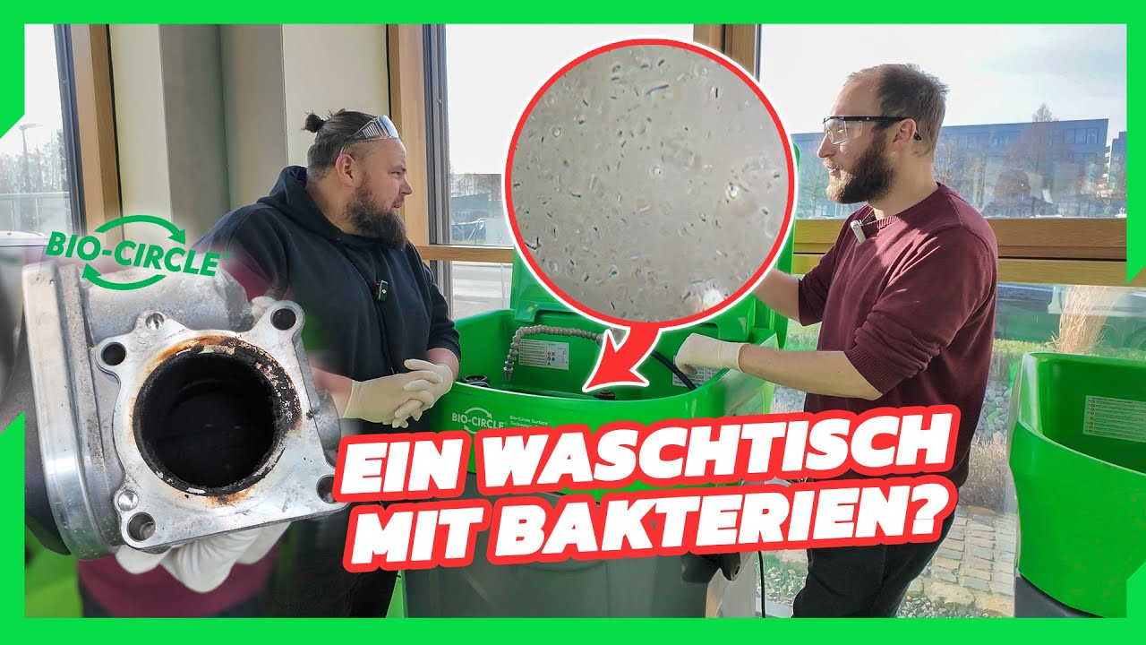 Ein Waschtisch mit Bakterien? Bio-Circle zeigt uns Ihre Werkstatt-Reiniger • Popko zu Besuch
