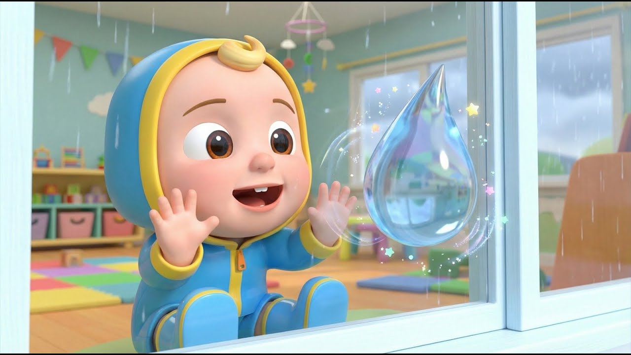 Counting Raindrops on the Window Pane | Fun Counting Nursery Rhyme for Kids