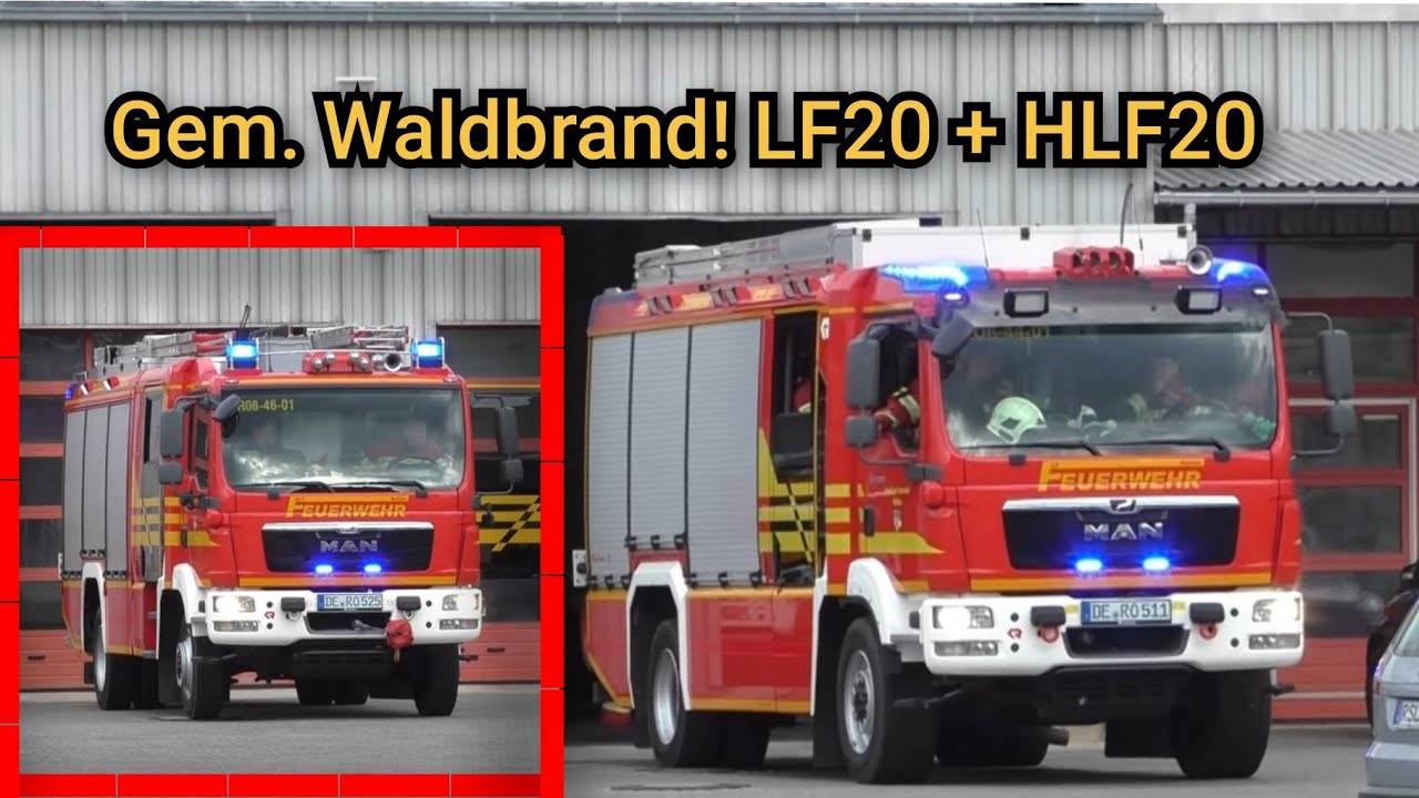 🚨 Ankommende FFler - Waldbrand! Einsatzfahrten LF20 + HLF20 der Freiwilligen Feuerwehr Roßlau(Elbe)