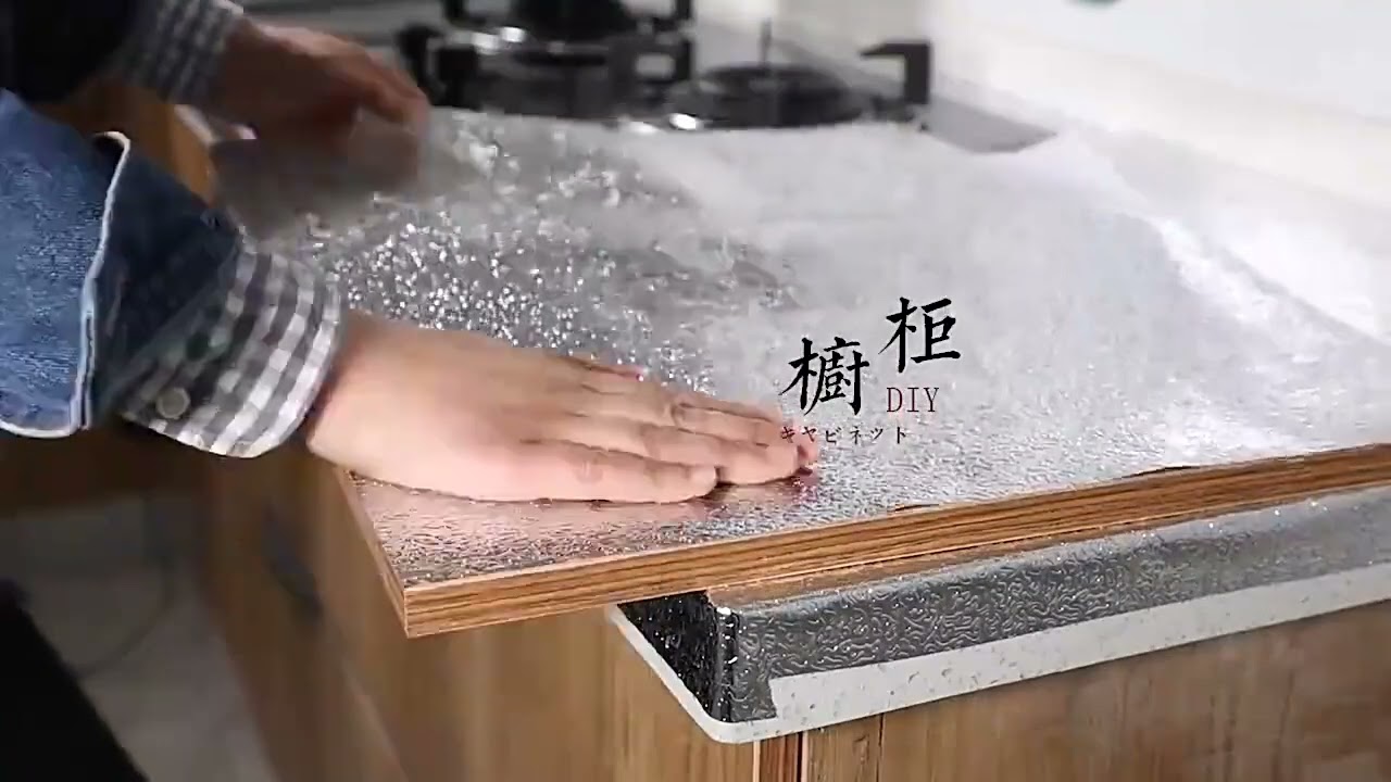 60x200cm Self Adhesive Aluminium Foil Sticker Roll, Oil Proof Waterproof Aluminium Sheet