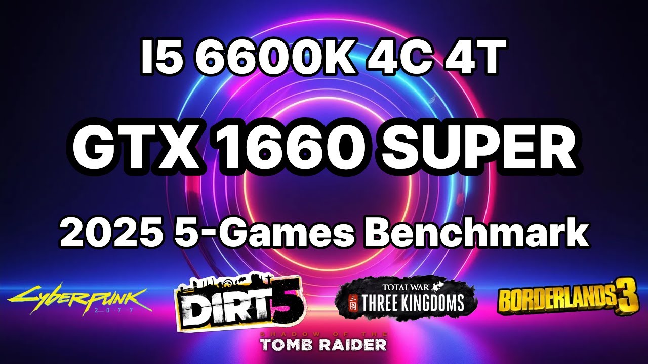GTX 1660 SUPER + I5 6600K | 2025 5Games | 1080p Low Medium High Benchmark