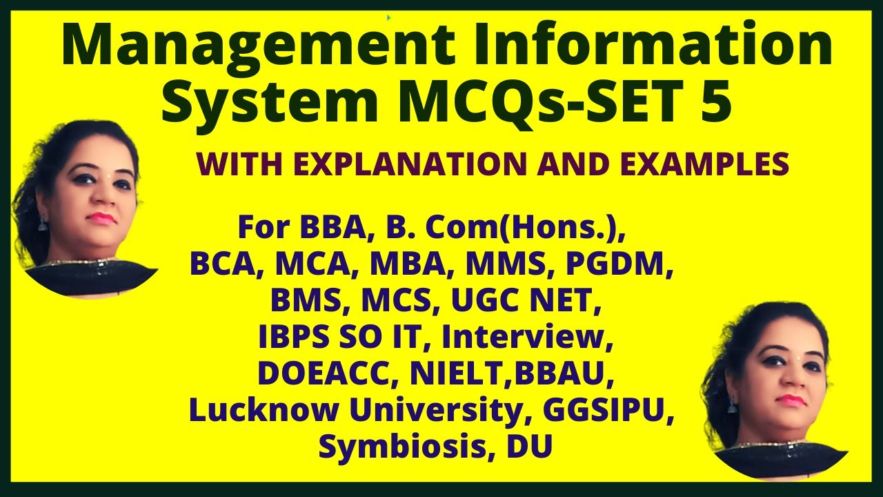 Management Information System MCQs-Set 5 | Multiple Choice Questions | MBA, PGDM, BBA, MBA, UGC NET