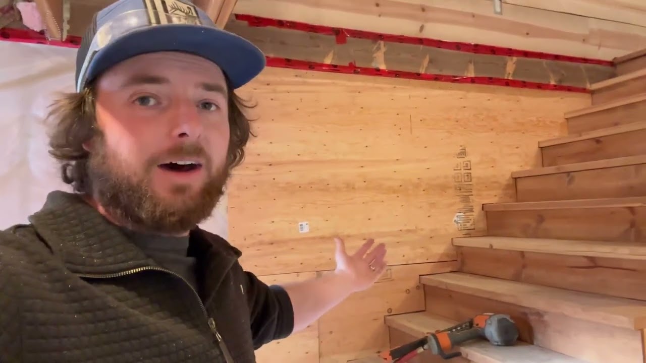 Installing Rough Cut Ceiling & Finishing Mud Room
