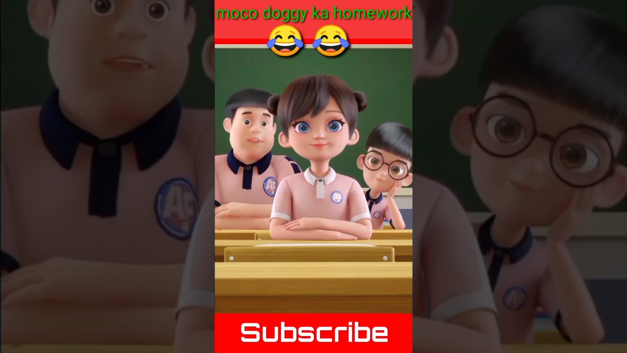 moco doggy ka homework 😂 #short #comedy #funny #yshort