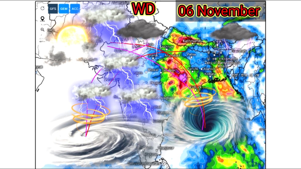 All India Weather Forecast Next 15 Days Bay of Bengal Cyclone Track Direction Update ⚠️