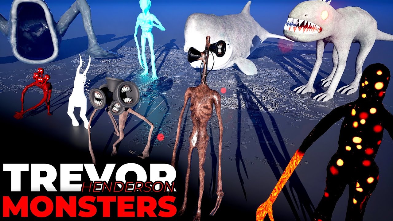 Trevor Henderson Monster Size Comparison 3D | Colossal Whale vs Behemoth vs Siren Head vs Sea Eater