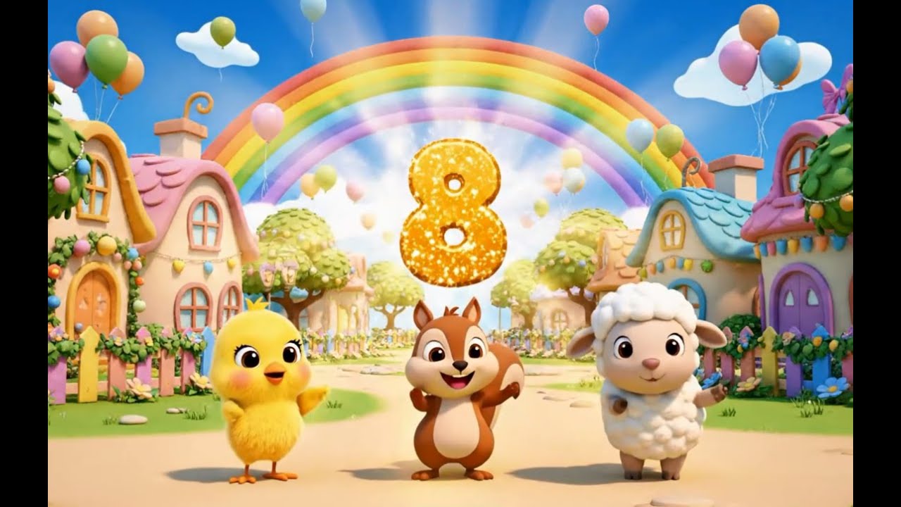 Counting Adventure with Cute Animal Friends | Learn Numbers 0–10 for Kids