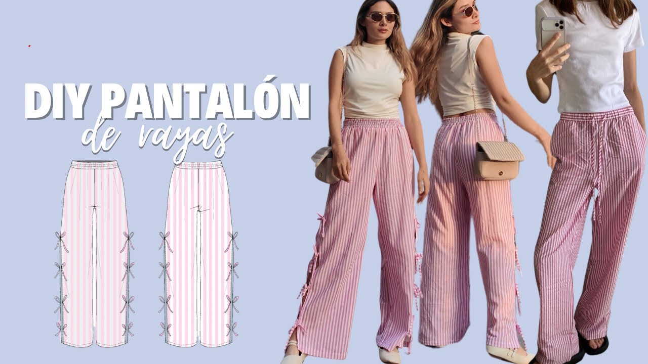 DIY hermoso pantal&oacute;n de TENDENCIA. Perfecto para el VERANO #coser #sewing
