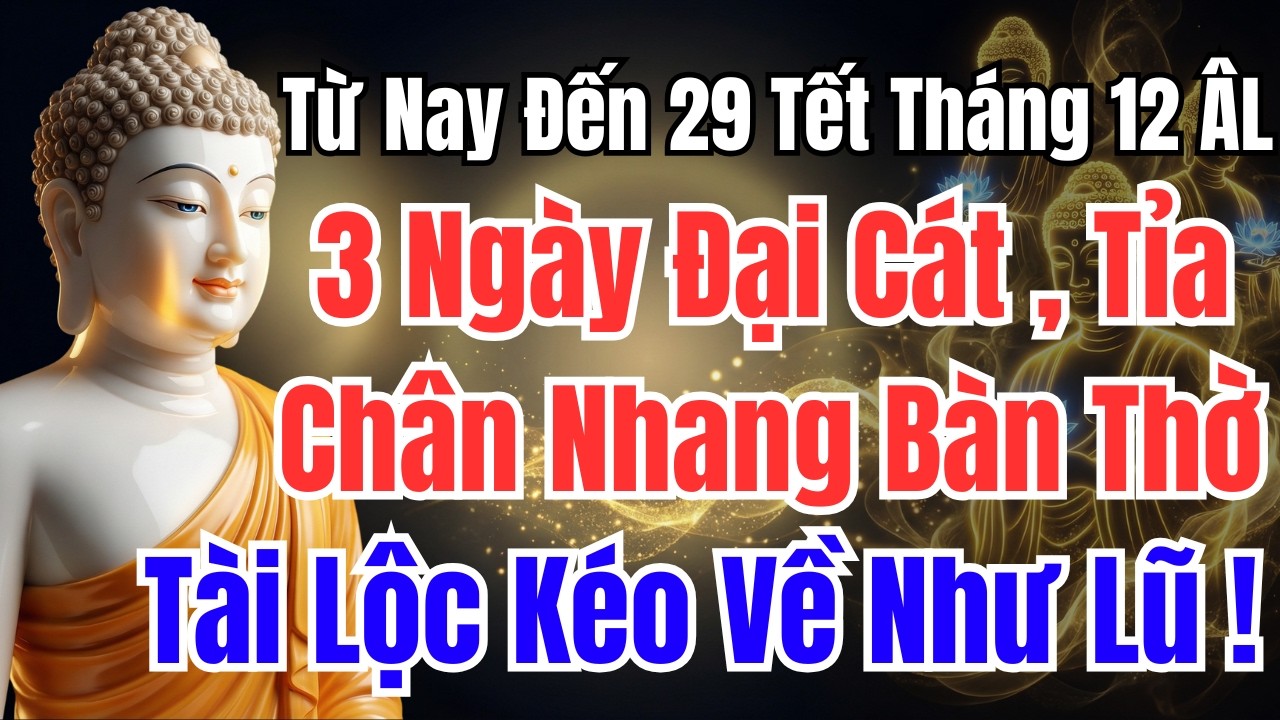 TỪ NAY ĐẾN 29 TẾT THÁNG 12 ÂL – 3 NGÀY ĐẸP TỈA CHÂN NHANG, TIỀN BẠC ĐỔ VỀ, TÀI LỘC HANH THÔNG