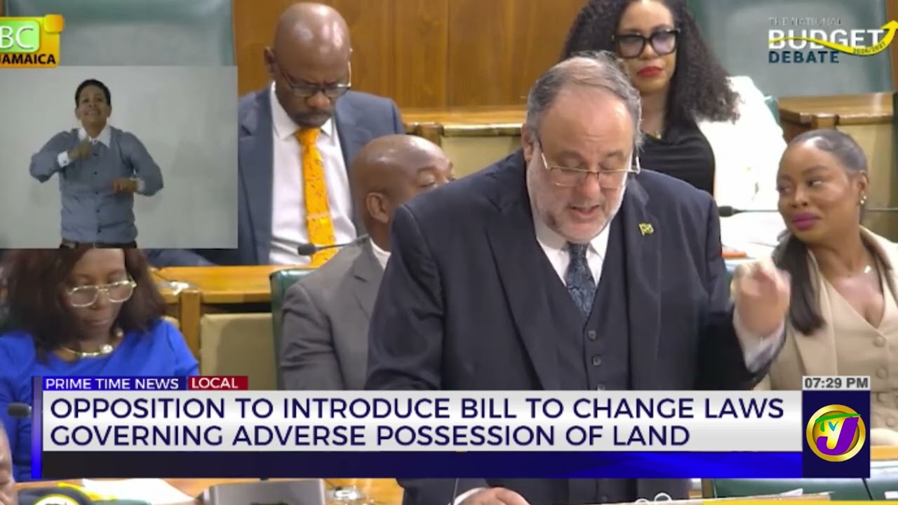 Opposition To introduce Bill To Change Laws Governing Adverse Possession Of Land | TVJ News