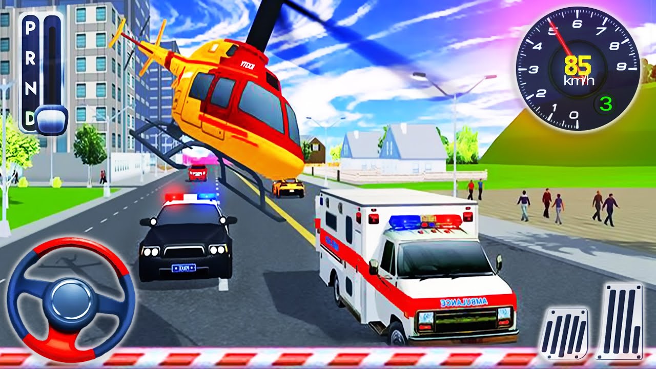 Ambulance Driver Rescue Mission Simulator - Emergency Helicopter Hero - Android GamePlay #2