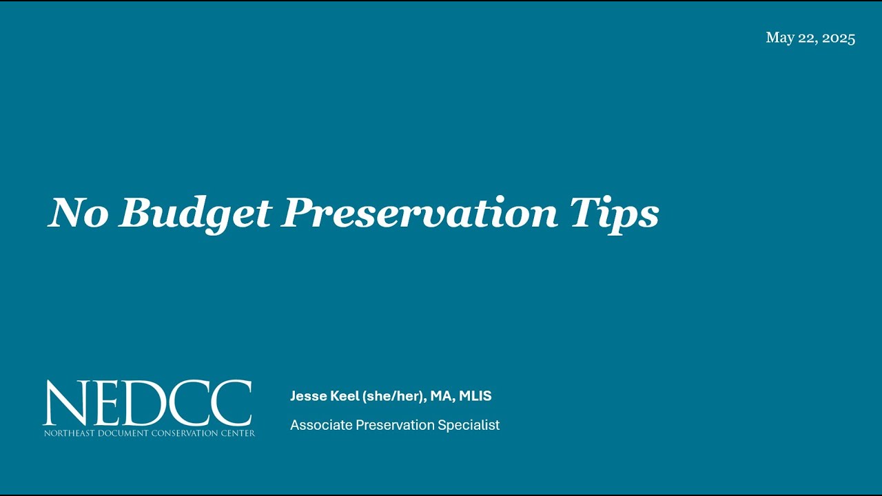 No Budget Preservation Tips 5/22/2025