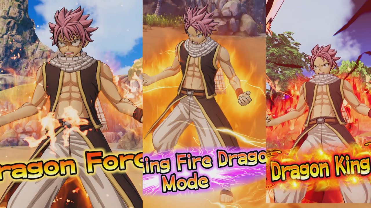 Fairy Tail (Game) Natsu Dragneel All Attacks + Awakenings