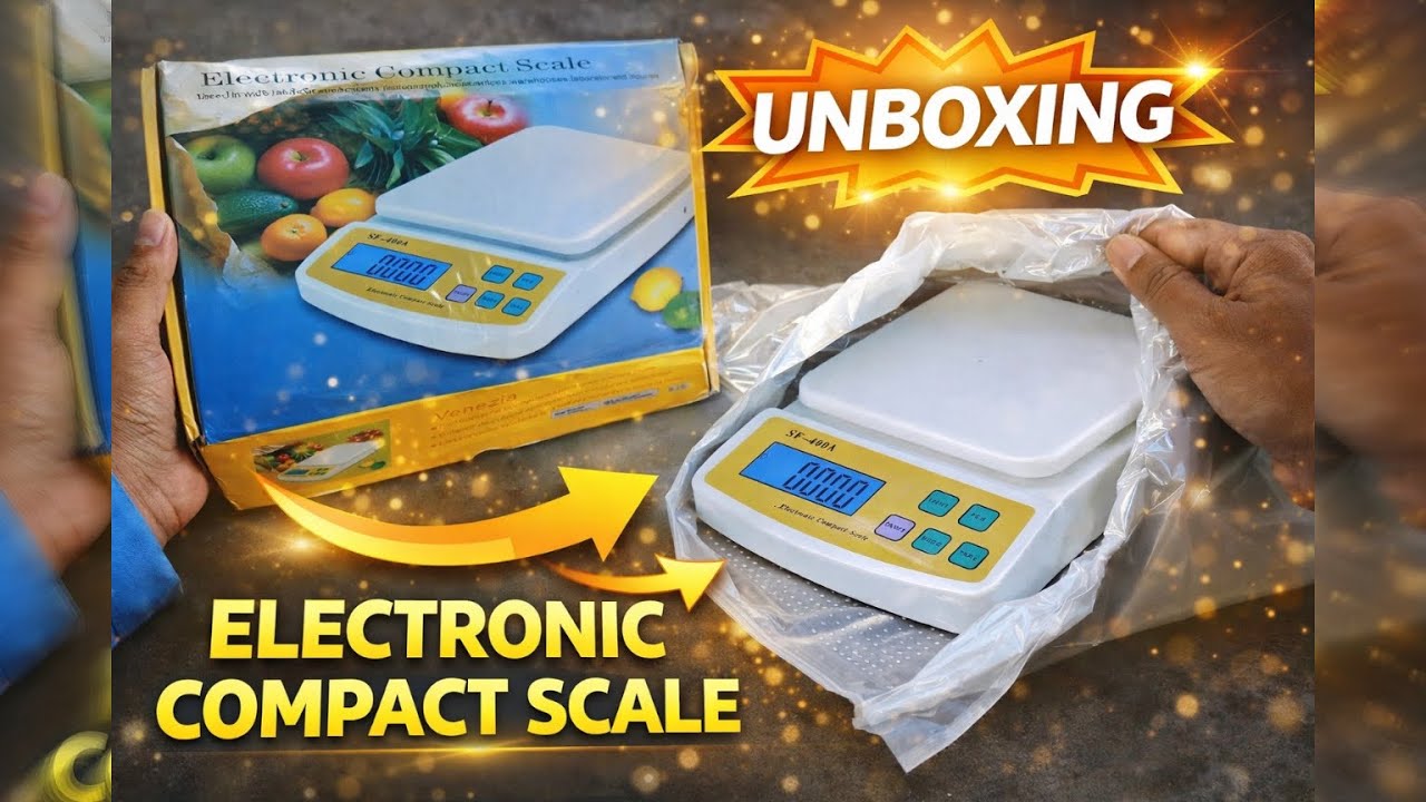Electronic compact scale SF-400A capacity 1kg to 10kg  unboxing