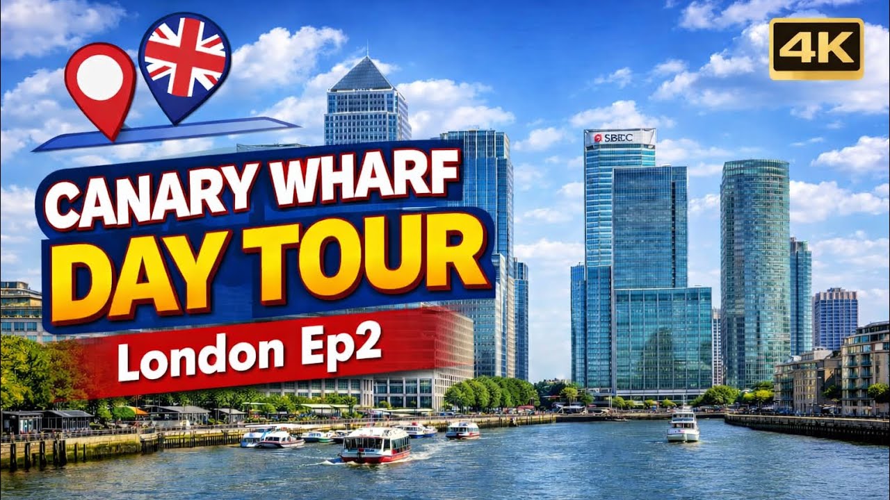 Canary Wharf London | Day Walk Tour 4K | London Ep2