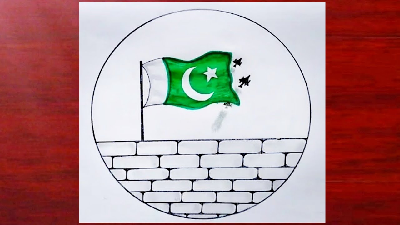14 August Drawing | Pakistan Independence Day Drawing Easy | Jashn e Azadi Mubarak | Poster Drawing