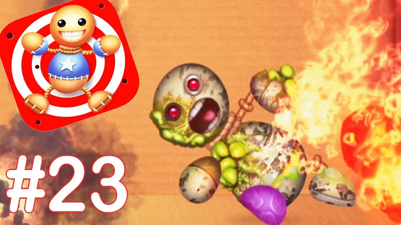 Kick The Buddy - Gameplay Walkthrough Part 23 - Natural Disaster Lava Weapons