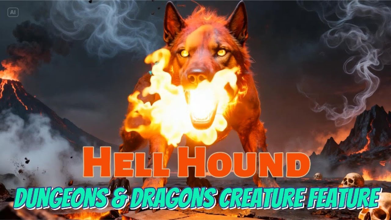 D&D Hell Hound Creature Feature Monster Manual 2024 Edition Dungeons and Dragons Description Video